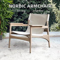 Style nordique moderne loisirs haute qualité en cuir synthétique fauteuil japonais pour salon maison bureau chambre repas en plein air