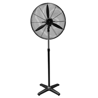 Ventilateur sur pied industriel 26'' haute vitesse, 3 pales en aluminium, moteur à fil de cuivre, 3 vitesses, pour usine, garage, usage commercial