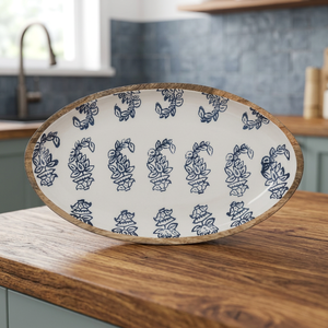 Plateau en bois et en émail blanc, 12 "x 7", offre spéciale - Product Image 3