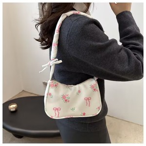 Petit sac à bandoulière en toile à motif floral pour femme, nouveau style, sac à main frais et élégant, sac à bandoulière simple et tendance - Product Image 2