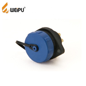 Weipu SP2913/<span class=keywords><strong>S</strong></span> IP68 conector impermeable, 7, 8 9 10 12 16 17 20 24 26pin 2-agujero de tuerca de brida de plástico con tapa - Product Image 3