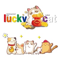 Autocollants de voiture amusants en PVC transparent, imperméables et anti-rayures, style dessin animé chat et chien, personnalisables, commande sur mesure non acceptée