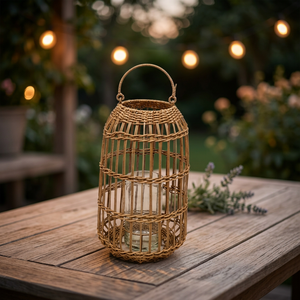Lanterne décorative artisanale en métal et plastique, avec poignée arquée, écologique, pour la maison – Offre spéciale - Product Image 2