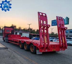 Xe đầu kéo rơ moóc sàn thấp loại nặng 4 trục, tải trọng 100 tấn, chuyên chở ô tô bán - Product Image 4