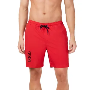 Benutzer definierte Quick Dry Herren Beach Swim Board Shorts Wasserdichte Badehose Badeanzüge für Männer