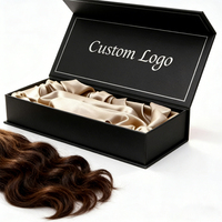 Boîtes magnétiques personnalisées pour emballages capillaires, coffrets de luxe pour cheveux, boîtes pliables pour perruques avec logo, fournisseur d'emballages en papier