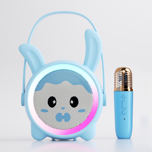 Cartoon Family Sound Speaker Microphone Portable Outdoor Karaoke Machine for Kids Birthday Present Magic Voice Changer