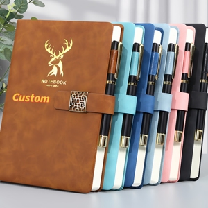 Thời Gian Nhanh Nhất Dày Nổi Máy Tính Xách Tay Nhỏ A6 Notepad Vegan Da Tùy Chỉnh Tạp Chí Từ Máy Tính Xách Tay Và Bút - Product Image 1