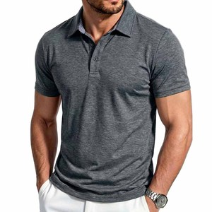 Chemises de golf pour hommes de haute qualité, manches courtes, col classique, imprimées sur mesure, ZML - Product Image 1