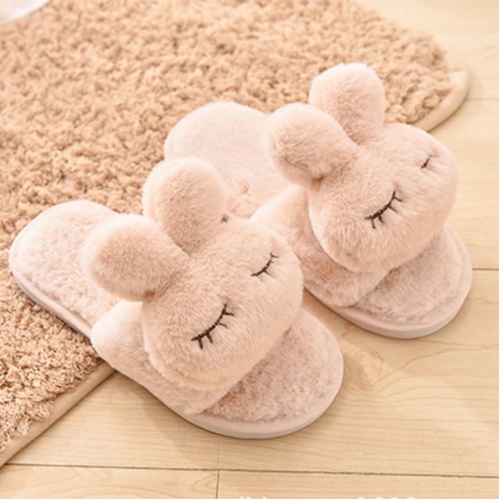 Kids Open-Toe Faux-Fur Slides