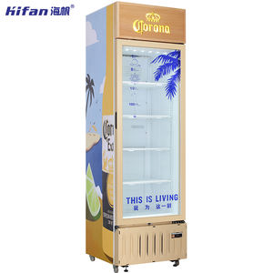 Réfrigérateur commercial à <span class=keywords><strong>porte</strong></span> vitrée pour boissons et congélateur vertical avec refroidissement par air - Équipement de réfrigération à <span class=keywords><strong>double</strong></span> zone - Product Image 4