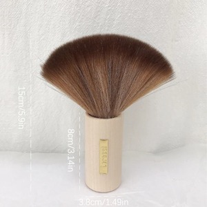 Pinceau à poudre avec manche en bois de grande taille, manche diamanté, pinceau de maquillage doux pour poudre visage et nettoyage des ongles - Product Image 5
