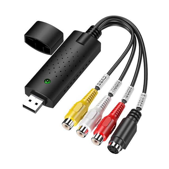 4 Channel USB 2.0 VHS for DVD Audio Video Converter Adapter Scart Capture RCA Cable DVR Video Audio CCTV Capture Adapter MP4