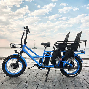 Vélo électrique cargo à double batterie au lithium 48V 13Ah avec 2 sièges pour bébés - Product Image 6