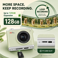 Mini Cámara Premium 2.5K de 64MP con Pantalla IPS de 1.4 Pulgadas, Zoom 16X, Puerto Tipo C, Grabadora de Video Portátil para Niños y Niñas, Regalo Creativo para las Fiestas