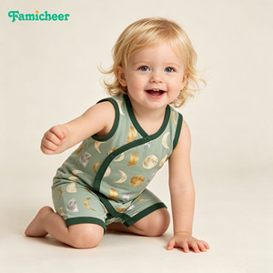 <span class=keywords><strong>Pijama</strong></span> sin mangas con broches cruzados en la parte delantera, agradable al tacto, para bebés de 0 a 24 <span class=keywords><strong>meses</strong></span>, traje de dormir para bebés y niños pequeños, ideal para gatear. - Product Image 4