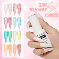 ICE NOVA Gel de construction pour ongles en soie 15 ml, vernis à ongles permanent UV, gel araignée, vernis à ongles pailleté, gel de construction UV