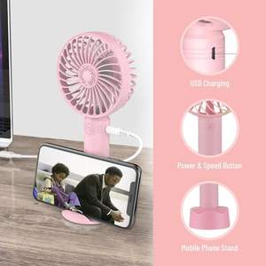 Ventilador de Mano Portátil USB Recargable de Tres Velocidades y Bajo Ruido para Coche, Exteriores y Hotel, Venta al Por Mayor - Product Image 5