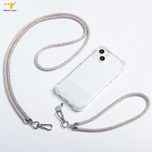 שרשרת יוקרה שרשרת טלפון אוניברסלי lanyard חוט קריסטל מבריק <span class=keywords><strong>rhinestone</strong></span> עם תיקון עבור iPhone 17 - Product Image 2