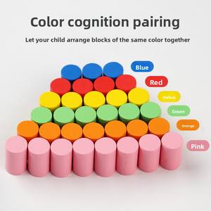 Puzzle en bois pour enfants pour la reconnaissance des couleurs et la classification, avec support vertical, jouets éducatifs précoces - Product Image 5