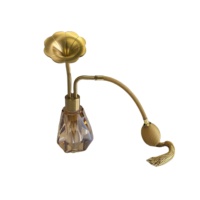 Diffuseur de parfum de luxe, atomiseur de senteur, diffuseur d'huile, sans BPA, sans alcool, bouteille en métal et cristal artisanale, pompe à air dorée