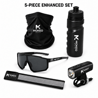 Kit de cyclisme OEM ODM personnalisé avec logo et options de couleur, comprenant des lunettes de soleil, une bouteille d'eau et un éclairage de vélo pour la pratique du cyclisme