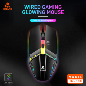 Mouse Ottico Cablato Jeqang JM-530, USB 1,5 Metri, Illuminazione Retroilluminata Colorata, Design Ergonomico per Entrambe le Mani, 4 Pulsanti, per Giocatori - Product Image 4