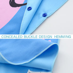 เสื้อคลุมมีฮู้ดสำหรับเด็กลายยูนิคอร์นผ้าขนหนูชายหาดที่เด็กชื่นชอบผ้าขนหนูมีฮู้ดเสื้อปอนโชสีน้ำเงินและชมพูต้านเชื้อแบคทีเรีย - Product Image 4