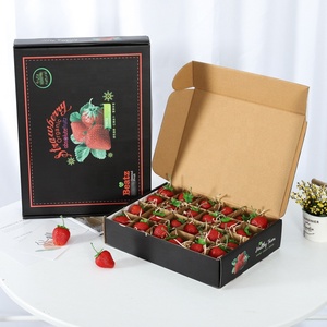Boîtes de courrier personnalisées noir, boîte cadeau en carton pour chocolat, fraises, à Logo personnalisé, 24 boîtes - Product Image 4