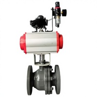 Válvulas de bola flotantes de acero inoxidable con brida neumática estándar americano Carp Journey OEM Q641F-10/16C DN50-DN100 de alta calidad