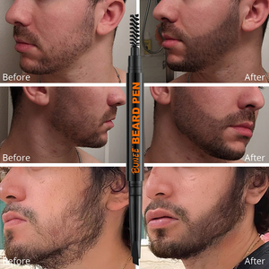 Vente directe remplissage de crayon à barbe 2 en 1 crayon à sourcils Lapiz Corector De <span class=keywords><strong>Barba</strong></span> stylo à barbe remplissage de barbe crayon avec brosse - Product Image 6