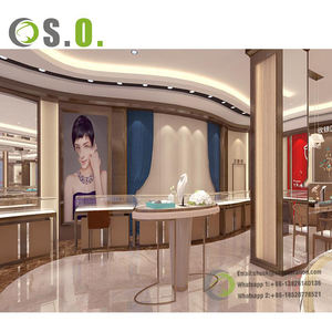 Wooden Glass Jewelry <b>Display</b> <b>Cabinet</b> Gold Silver Accessories Shop <b>Display</b> showcase - Product Image 5