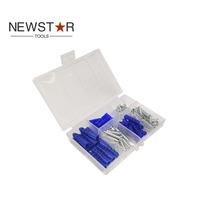 Ensemble d'outils à main professionnels Newstar pour la maison, boîte à outils en plastique avec étui de rangement, marteau, clé à douille, tournevis