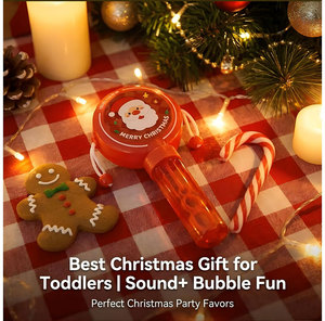 EPT Sonajero de Navidad, Maraca y Varita de Burbujas 3 en 1, Soplador de Burbujas Musical, Sonajero y Maraca de Doble Sonido con Burbujas - Product Image 2