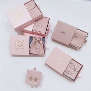 Chuanghua — boîte à bijoux en daim, emballage de bijoux avec bouton, pochette en daim, enveloppes - Product Image 1