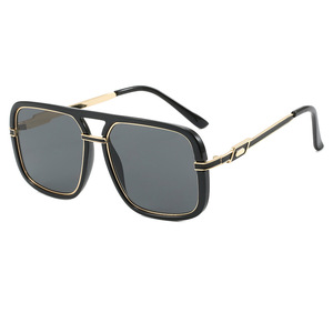 Lunettes de soleil vintage 2025 personnalisées avec logo, monture large en alliage pour hommes et femmes, protection UV400, double pont, style pilote carré, idéales pour la conduite - Product Image 4