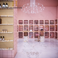 Vitrine de présentation de maquillage avec éclairage, mobilier pour magasin de produits de beauté, présentoir pour soins de la peau, vitrine pour magasin de cosmétiques