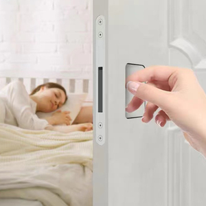 No-Ha Noir Coulissant Argent Poche Interne Confidentialité Invisible Passage <span class=keywords><strong>Sans</strong></span> Clé Dissimulé <span class=keywords><strong>Sans</strong></span> Cadre <span class=keywords><strong>Poignée</strong></span> De <span class=keywords><strong>Porte</strong></span> Avec Serrure Cachée - Product Image 2