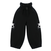 Veste de ski à capuche imperméable coupe-vent noire et vêtements de montagne pour équipement de snowboard-Combinaisons de ski pour pantalons de neige