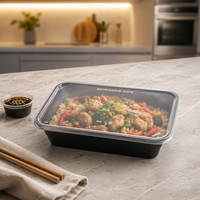 Boîte à emporter pour restaurant PP, couvercle de boîte bento, boîte de rangement alimentaire