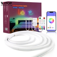 Bricolage DC Smart Neon Rope Music Sync Lights Outdoor Waterproof Cuttable RGBIC TUYA App WiFi Flexible Led Neon Strip Lights