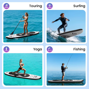 Tavola da Paddle Gonfiabile Pieghevole con Design a Doppio Strato ad Alta Rigidità per Surf su Acque Tranquille - Product Image 4