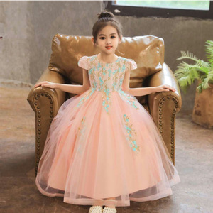 Abito <span class=keywords><strong>da</strong></span> principessa per ragazze in pizzo lungo stile nuziale con gonna in garza soffice Cross-Border per feste e compleanni per <span class=keywords><strong>bambini</strong></span> - Product Image 5