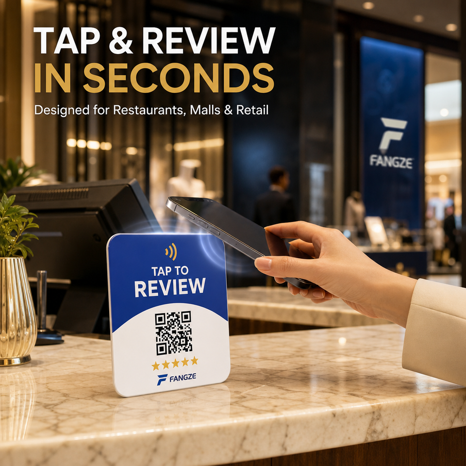 Ukraine Google Review Sign13.56 MHz Custom Waterproof Acrylic Review ...