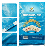 Sacs tissés en PP laminés BOPP pour riz, personnalisés, design agricole, 5 kg, 10 kg, 15 kg, 25 kg, 50 kg