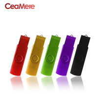 Clé USB 2.0 OTG en métal créative 8 Go/16 Go/32 Go pivotante pour voiture, double usage pour appareils Android, logo personnalisé, cadeau, nouveauté, garantie 1 an