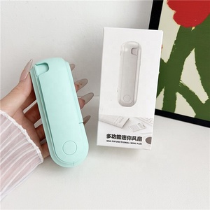 Summer <b>Mini</b> Electric Portable Handheld Fan Cute Pocket Size with USB Power Source Three Speed Options Best Seller with <b>LED</b> <b>Light</b> - Product Image 3