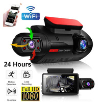 Kamera Dash Cam Mobil Dual Lensa Putar Depan & Dalam Mobil, Koneksi Ponsel WIFI, HD 1080P A68, Harga Grosir Murah