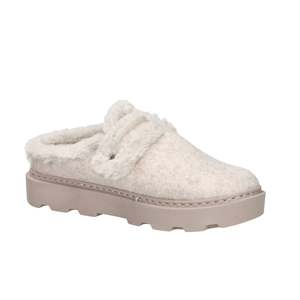 Pantoufles d'hiver pour femmes, beige, en fourrure, sabots d'intérieur, douces et confortables, chaussures de maison - Product Image 6