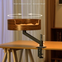 Lit pour chat rotatif à 360 degrés, à fixer sur un bureau, nid de repos surélevé, plateforme de sommeil pour chat réglable en hauteur, pour chats d'intérieur